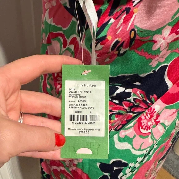 Lilly Pulitzer Whinnie “A Thing Called Love” One Shoulder Dress sz. LG